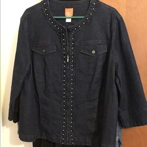 Denim set pants are a size 20w jacket is 24w